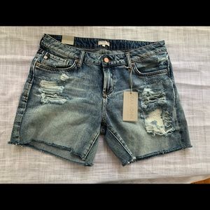 Distressed Denim Shorts
